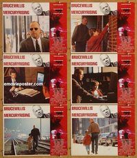 a684 MERCURY RISING 6 movie lobby cards '98 Bruce Willis, Alec Baldwin