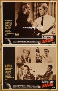 a351 MISSION IMPOSSIBLE 2 Spanish/US movie lobby cards '67 Graves