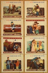a124 MOONLIGHTER 8 movie lobby cards '53 3-D, Stanwyck, MacMurray