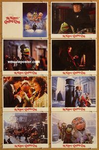 a126 MUPPET CHRISTMAS CAROL 8 movie lobby cards '92 Jim Henson, Oz