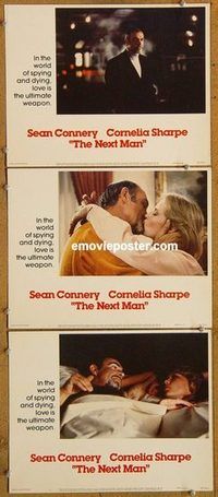 a515 NEXT MAN 3 movie lobby cards '76 Sean Connery, Cornelia Sharpe