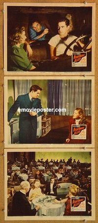 a517 NIGHTMARE ALLEY 3 movie lobby cards '47 Tyrone Power, Blondell