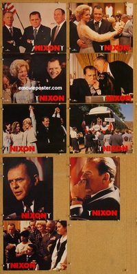 a204 NIXON 9 movie lobby cards '95 Anthony Hopkins, Oliver Stone
