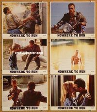 a689 NOWHERE TO RUN 6 movie lobby cards '93 Jean-Claude Van Damme