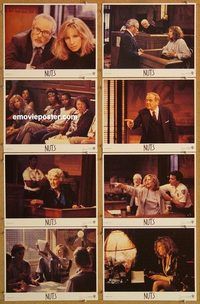 a137 NUTS 8 movie lobby cards '87 Barbra Streisand, Richard Dreyfuss