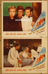 a364 OUT OF THE BLUE 2 movie lobby cards '47 Brent, Mayo, Bey