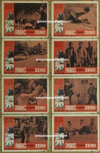 a143 PANIC IN YEAR ZERO 8 movie lobby cards '62 Ray Milland