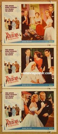 a524 PLEASURE OF HIS COMPANY 3 movie lobby cards '61 Fred Astaire
