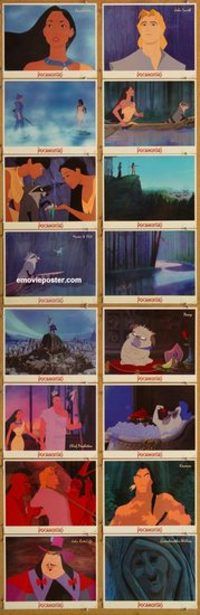 a217 POCAHONTAS 16 movie lobby cards '95 Walt Disney, Native Americans!