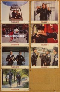 a797 POLICE ACADEMY 4 7 movie lobby cards '87 Bubba Smith, Guttenberg