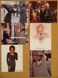 a697 PREACHER'S WIFE 6 movie lobby cards '96 Whitney Houston, Denzel
