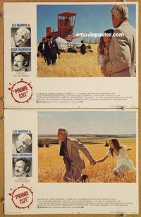 a370 PRIME CUT 2 movie lobby cards '72 Lee Marvin, Sissy Spacek