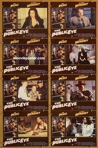 a148 PUBLIC EYE 8 English movie lobby cards '92 Joe Pesci, Barbara Hershey