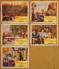 a635 QUEEN OF THE PIRATES 5 movie lobby cards '61 Gianna Maria Canale