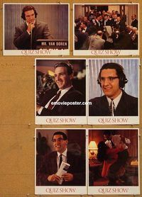 a698 QUIZ SHOW 6 movie lobby cards '94 John Turturro, Ralph Fiennes