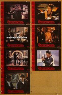 a802 REPLACEMENT KILLERS 7 movie lobby cards '98 Chow Yun-Fat, Sorvino