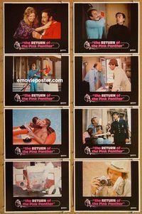 a152 RETURN OF THE PINK PANTHER 8 movie lobby cards '75 Peter Sellers