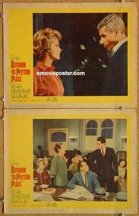a376 RETURN TO PEYTON PLACE 2 movie lobby cards '61 Mary Astor, Lynley