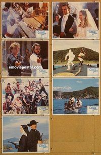 a790 NATE & HAYES 7 movie lobby cards '83 Tommy Lee Jones, O'Keefe