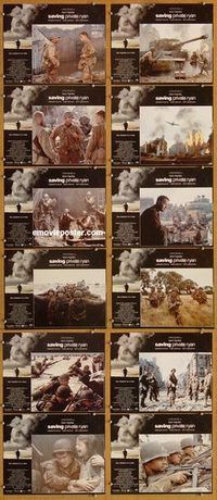 a214 SAVING PRIVATE RYAN 12 movie lobby cards '98 Tom Hanks, Spielberg
