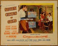 a986 SEVEN CITIES OF GOLD movie lobby card #8 '55 Richard Egan, Quinn