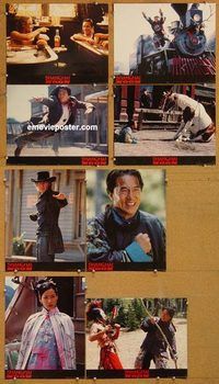 a158 SHANGHAI NOON 8 movie lobby cards '00 Jackie Chan, Owen Wilson