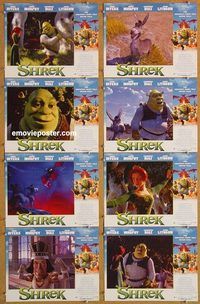 a161 SHREK 8 movie lobby cards '01 Mike Myers, Eddie Murphy, Diaz