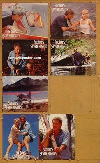 a809 SIX DAYS SEVEN NIGHTS 7 movie lobby cards '98 Harrison Ford
