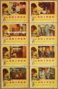 a163 SNIPER 8 movie lobby cards '52 Adolphe Menjou, Marie Windsor