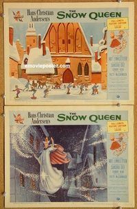 a388 SNOW QUEEN 2 movie lobby cards '60 full-length animated cartoon!
