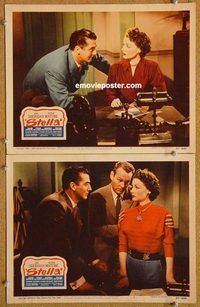 a395 STELLA 2 movie lobby cards '50 Ann Sheridan, Vic Mature