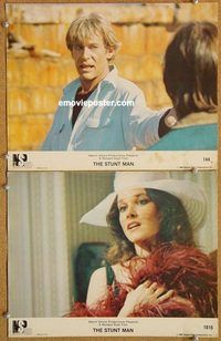 a397 STUNT MAN 2 movie lobby cards '80 Peter O'Toole, Railsback