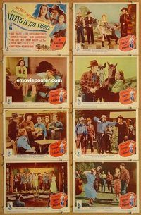 a171 SWING IN THE SADDLE 8 movie lobby cards '44 western musical stars!