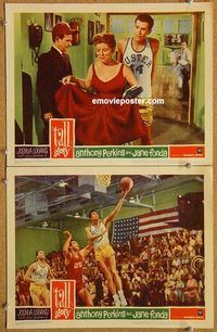 a401 TALL STORY 2 movie lobby cards '60 Perkins, Fonda, basketball!