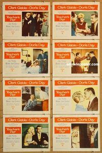 a176 TEACHER'S PET 8 movie lobby cards '58 Doris Day, Clark Gable
