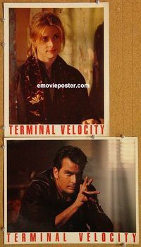 a407 TERMINAL VELOCITY 2 movie lobby cards '94 Charlie Sheen, Kinski