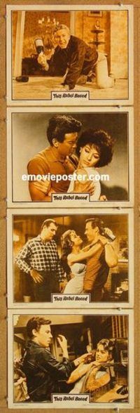 a609 THIS REBEL BREED 4 movie lobby cards '60 Rita Moreno, Mark Damon