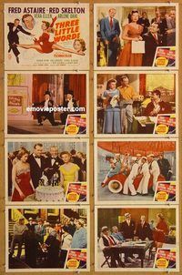 a179 THREE LITTLE WORDS 8 movie lobby cards '50 Fred Astaire, Skelton
