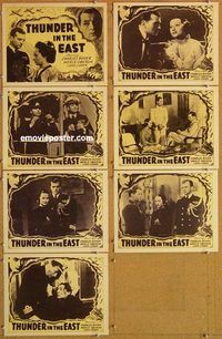 a816 THUNDER IN THE EAST 7 movie lobby cards R40s Boyer, Oberon