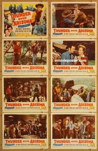 a180 THUNDER OVER ARIZONA 8 movie lobby cards '56 Skip Homeier, western