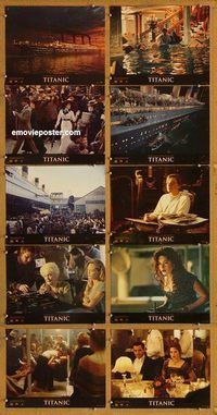 a212 TITANIC 10 color 11x14 stills '97 images of Leonardo DiCaprio & Kate Winslet, Zane, top cast