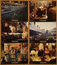 a711 TITANIC 6 movie lobby cards '97 Leonardo DiCaprio, Kate Winslet