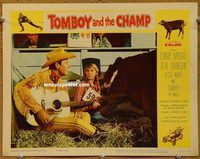 b003 TOMBOY & THE CHAMP movie lobby card #4 '61 Candy Moore, Johnson