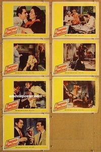 a821 TRAPPED IN TANGIERS 7 movie lobby cards '60 Edmund Purdom, Page
