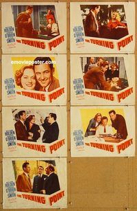 a823 TURNING POINT 7 movie lobby cards '52 Holden, film noir!