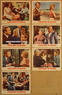a824 TWILIGHT OF HONOR 7 movie lobby cards '63 Richard Chamberlain