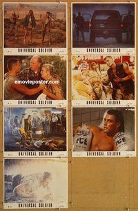 a826 UNIVERSAL SOLDIER 7 movie lobby cards '92 Van Damme, Lundgren