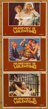 a557 VALENTINO 3 movie lobby cards '77 biography, Rudolph Nureyev
