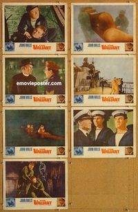 a828 VALIANT 7 movie lobby cards '62 John Mills, Robert Shaw