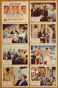a187 WALK DON'T RUN 8 movie lobby cards '66 Cary Grant, Samantha Eggar